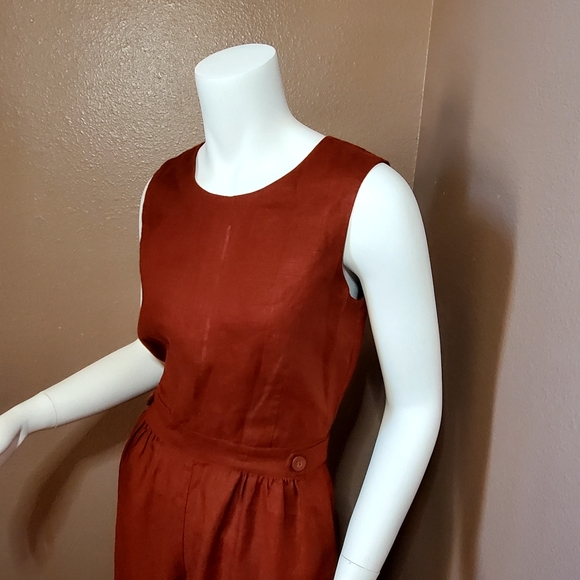 NWT ELK Hersom rust red French linen jumpsuit AU 6, US 2 - Picture 2 of 7